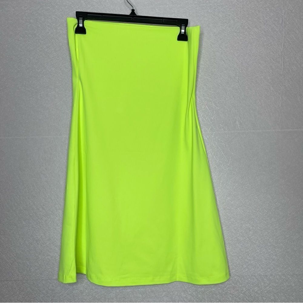 Susana Monaco Neon Yellow Strapless Tube Mini Dress L - Picture 5 of 5